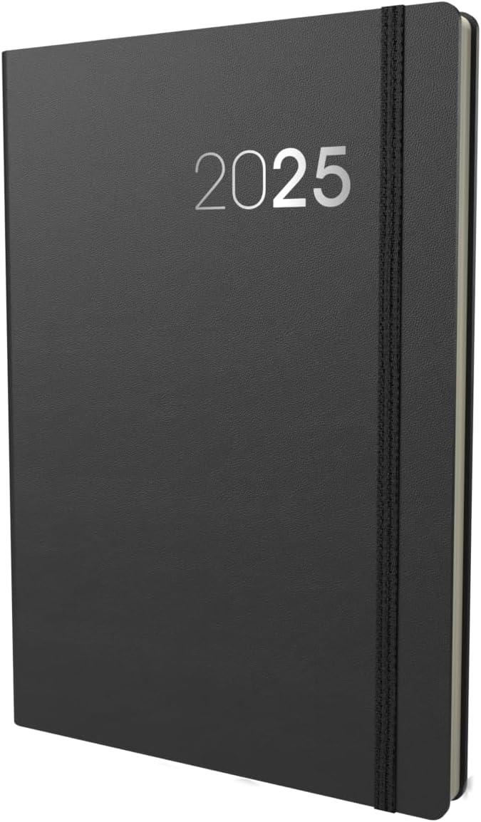 image:imageCollins Legacy 2025 Planner A4 Day To Page Diary with Appointments Black CL419925 Professional Daily Planner with Soft Touch CoverBlack