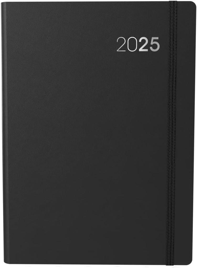 image:imageCollins Legacy 2025 Planner A4 Day To Page Diary with Appointments Black CL419925 Professional Daily Planner with Soft Touch CoverBlack