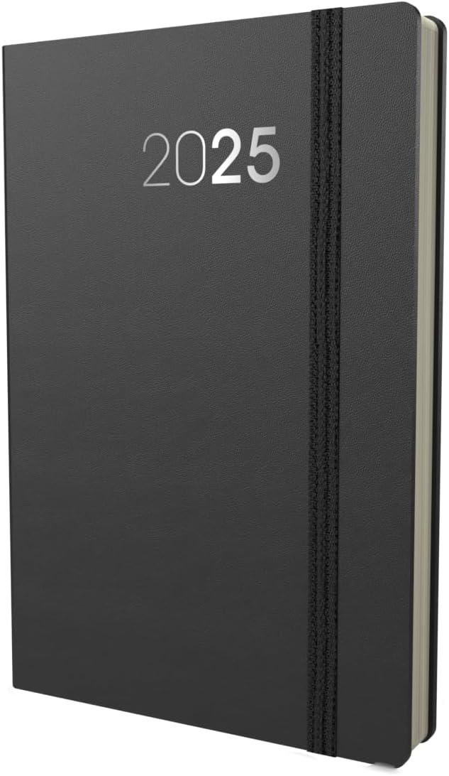 image:imageCollins Legacy 2025 Planner A4 Day To Page Diary with Appointments Black CL419925 Professional Daily Planner with Soft Touch CoverBlack