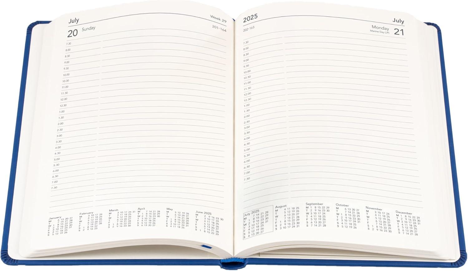 image:imageCollins Legacy 2025 Planner A4 Day To Page Diary with Appointments Black CL419925 Professional Daily Planner with Soft Touch CoverBlue