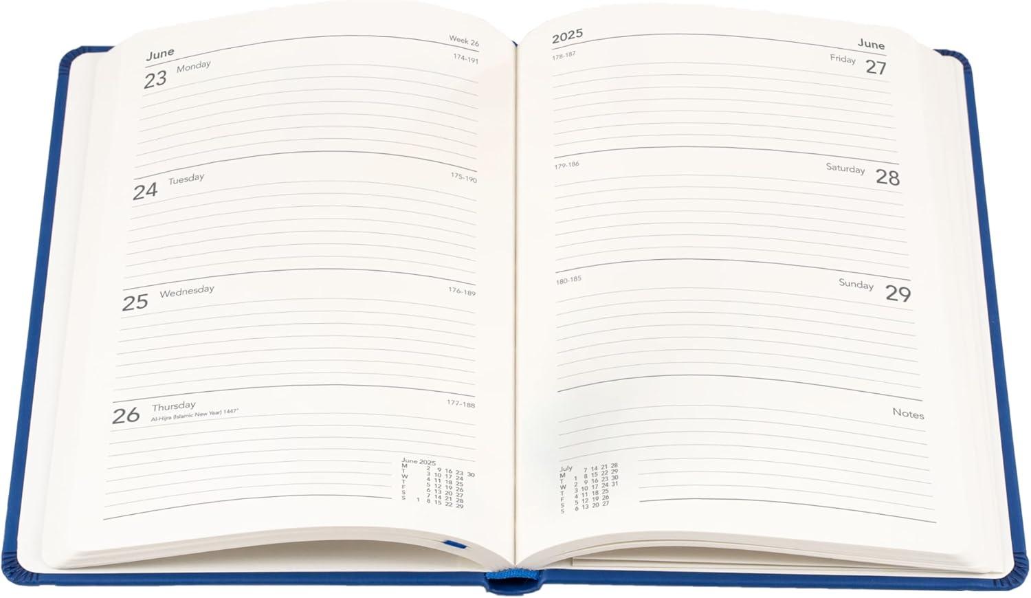 image:imageCollins Legacy 2025 Planner A4 Day To Page Diary with Appointments Black CL419925 Professional Daily Planner with Soft Touch CoverBlue