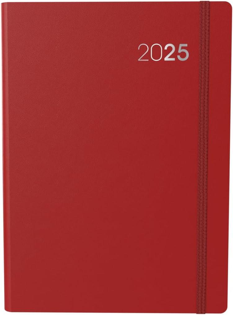 image:imageCollins Legacy 2025 Planner A4 Day To Page Diary with Appointments Black CL419925 Professional Daily Planner with Soft Touch CoverRed