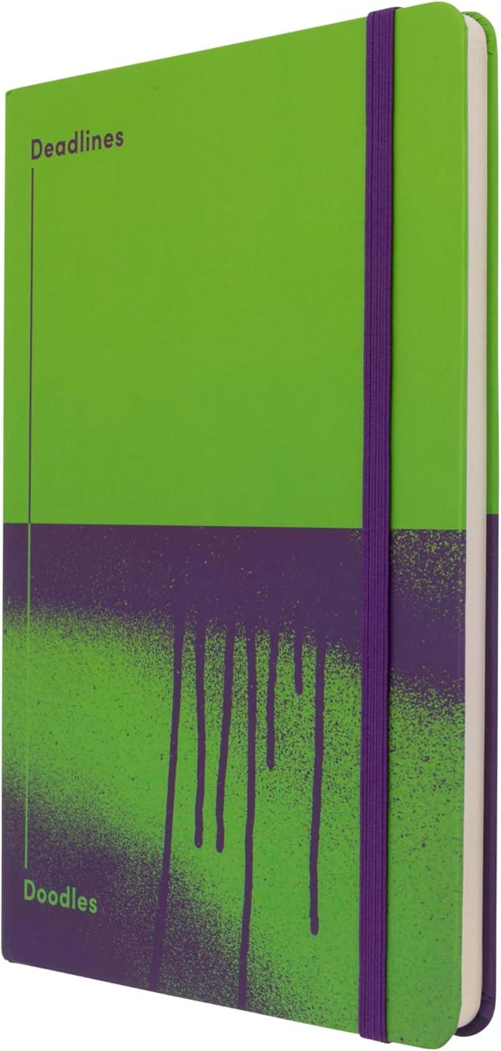 image:imageJumble amp Co Chaos amp Control A5 Ruled Notebook Organisation amp Inspiration 100 Recycled Paper PurplePinkGreen Purple