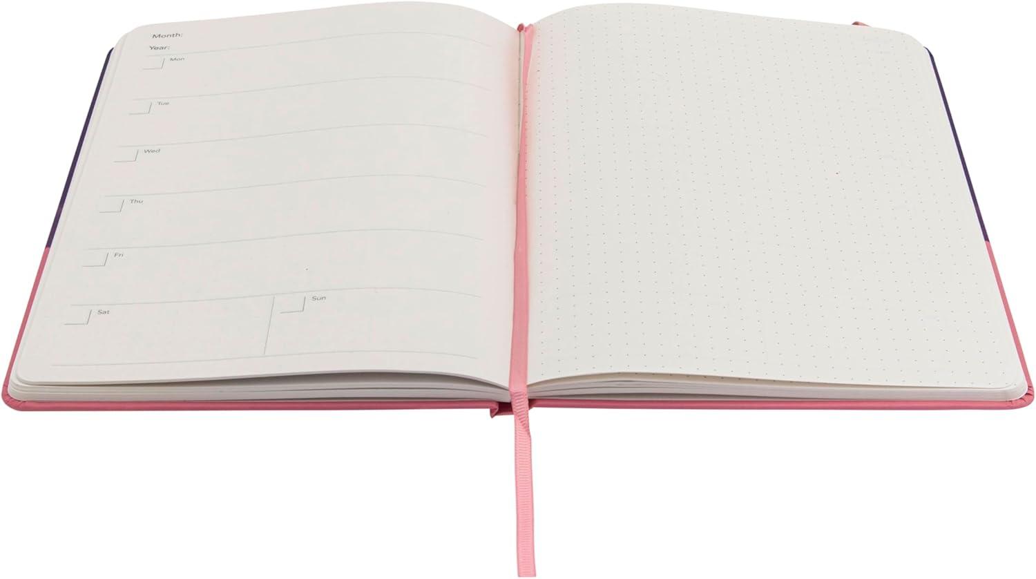 image:imageJumble amp Co Dates amp Dreams A5 Undated Week to View Diary Organisation amp Inspiration 100 Recycled Paper PurplePinkPurple Pink
