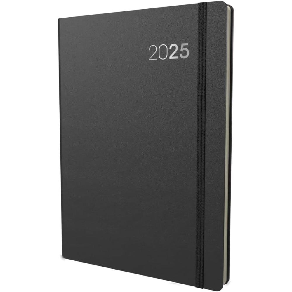 image:imageCollins Legacy 2025 Planner A4 Day To Page Diary with Appointments Black CL419925 Professional Daily Planner with Soft Touch CoverBlack