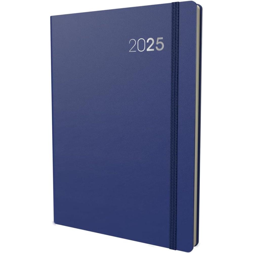 image:imageCollins Legacy 2025 Planner A4 Day To Page Diary with Appointments Black CL419925 Professional Daily Planner with Soft Touch CoverBlue