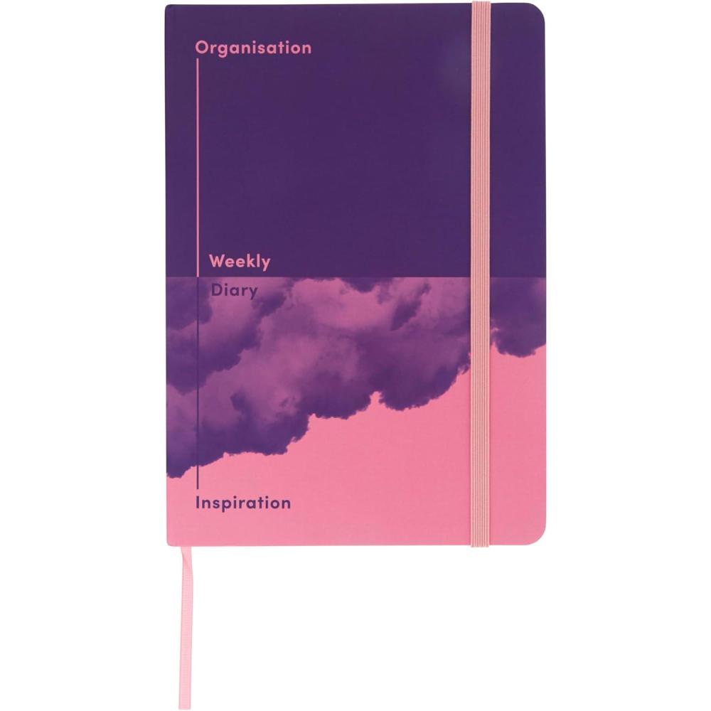image:imageJumble amp Co Dates amp Dreams A5 Undated Week to View Diary Organisation amp Inspiration 100 Recycled Paper PurplePinkPurple Pink