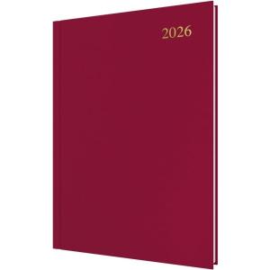 image:imageCollins  Essential  2026 12 Month Calendar Year Planner DayToPage Diary A4 Hard Cover  Maroon ESSA417826