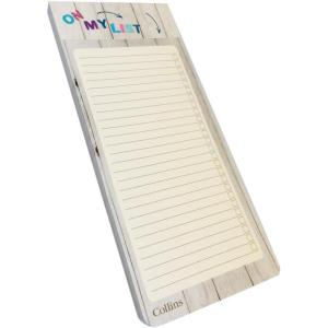image:imageCollins Slim Shopping List Notepad  200 TearOff Sheets  Sticky amp Magnetic Back Easily Hangable  230 x 102 mmBrighton