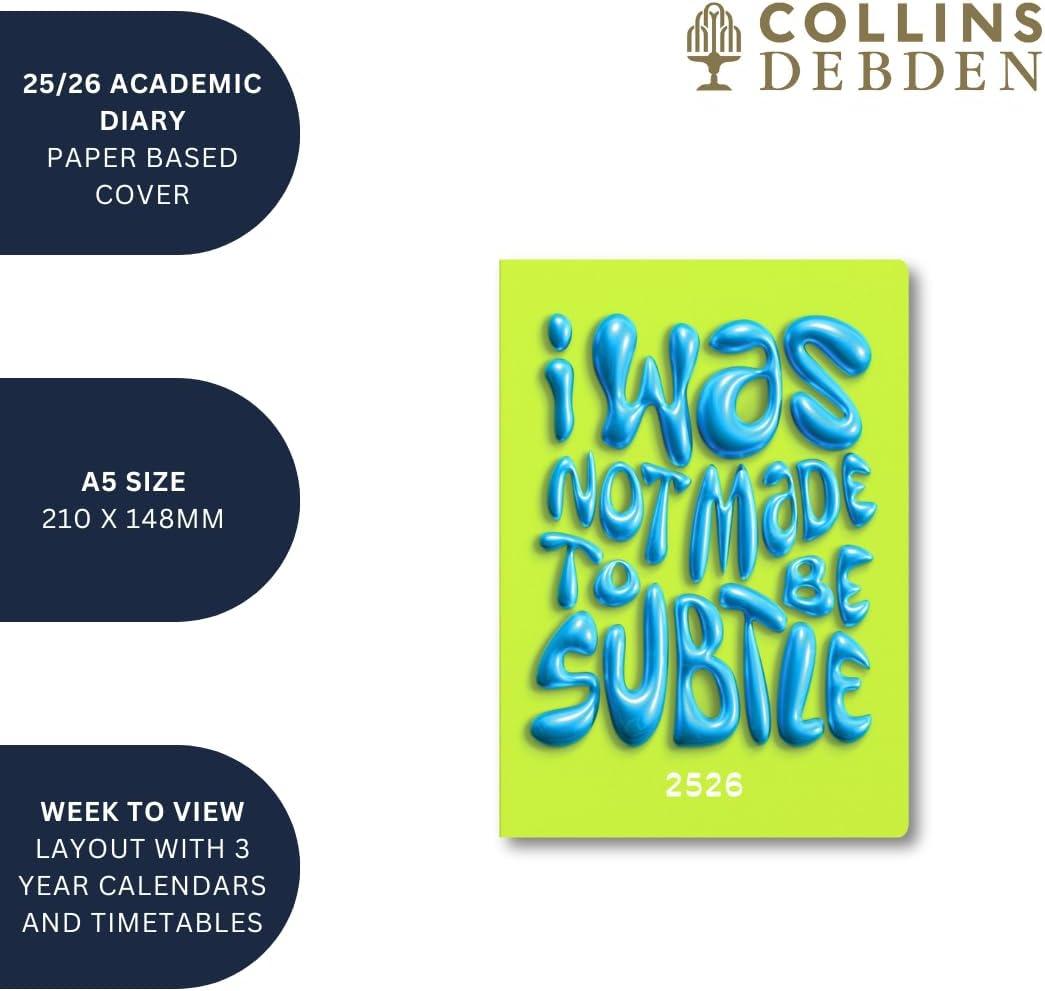 image:imageCollins Affirmation 14 Month Planner July 2025August 2026 WeektoView Diary A5 Hard Cover Green