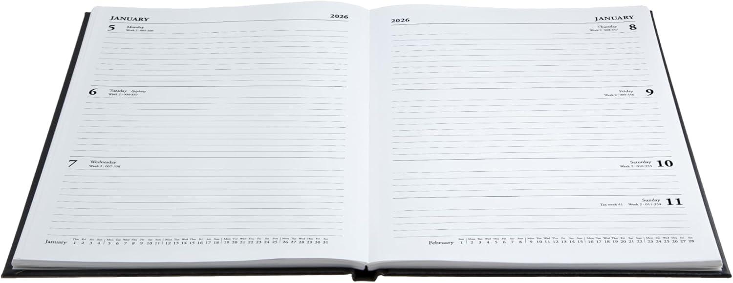 image:imageCollins Desk 13 Month MidAcademic Year Planner July 2025July 202644M602526 DaytoPage Appointments Diary A4 Hard Cover BlueBlack