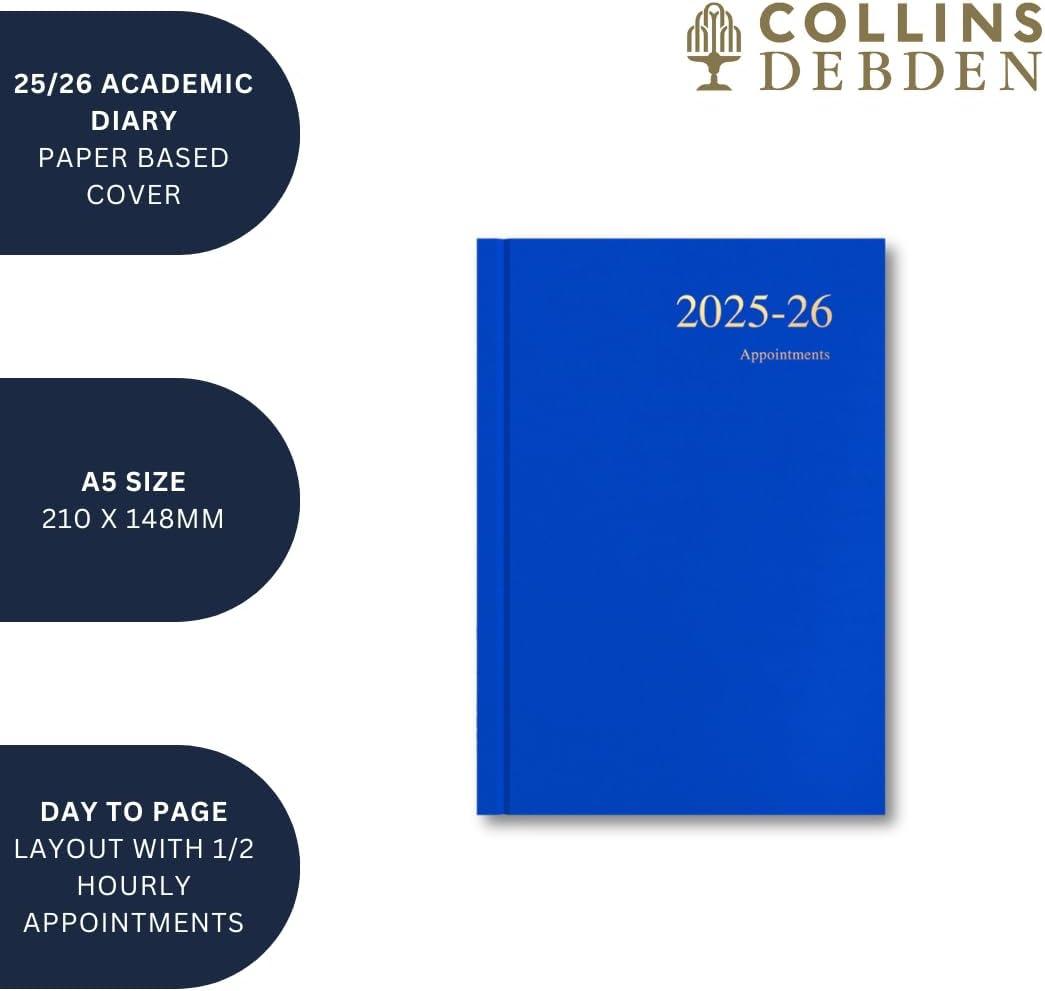 image:imageCollins Essentials 12 Month MidAcademic Year Planner July 2025July 2026 WeektoView Appointments Diary A5 Hard Cover RedPink