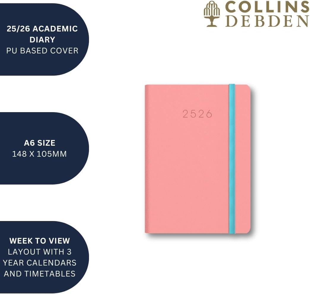 image:imageCollins Legacy 14 Month MidAcademic Year Planner July 2025August 2026 WeektoView Diary A6 Hard Cover BlueBlue