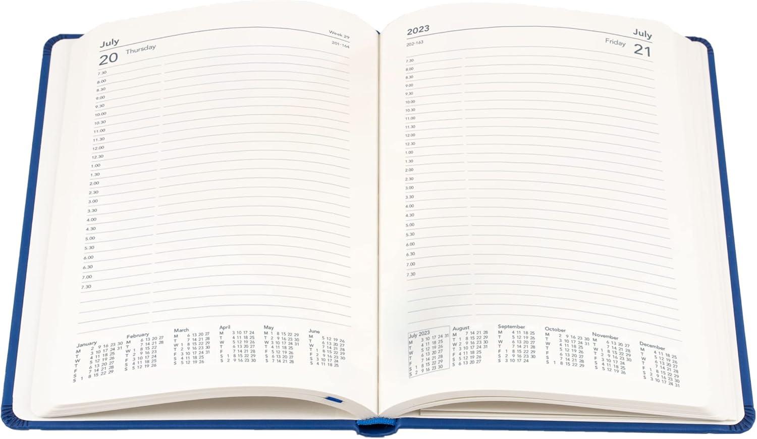 image:imageCollins Legacy A5 Day To Page 2023 Diary Red CL511523 Complete Planner Agenda and Journal with Soft Touch Cover