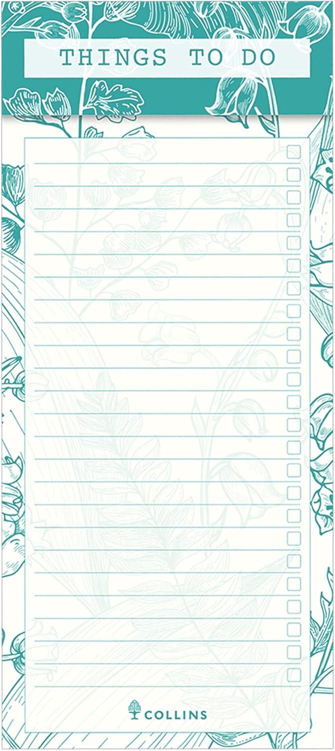 image:imageCollins Tara Magnetic Notepad To Do List Slim Magnetic To Do List for Fridge Grocery List Notepad and Daily Planner Pad Cute Notepads for Women and Men WhiteGreen