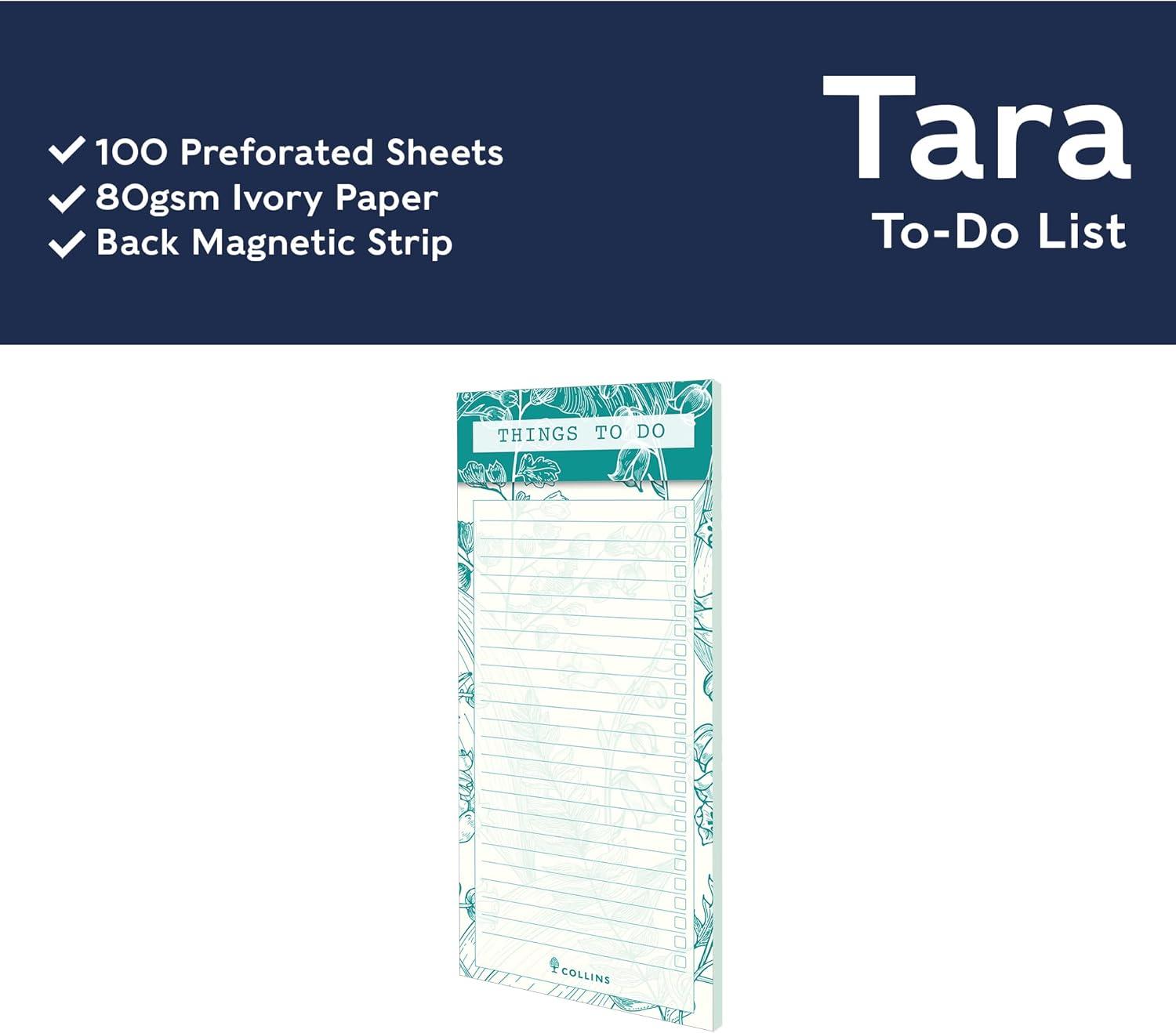 image:imageCollins Tara Magnetic Notepad To Do List Slim Magnetic To Do List for Fridge Grocery List Notepad and Daily Planner Pad Cute Notepads for Women and Men WhiteGreen