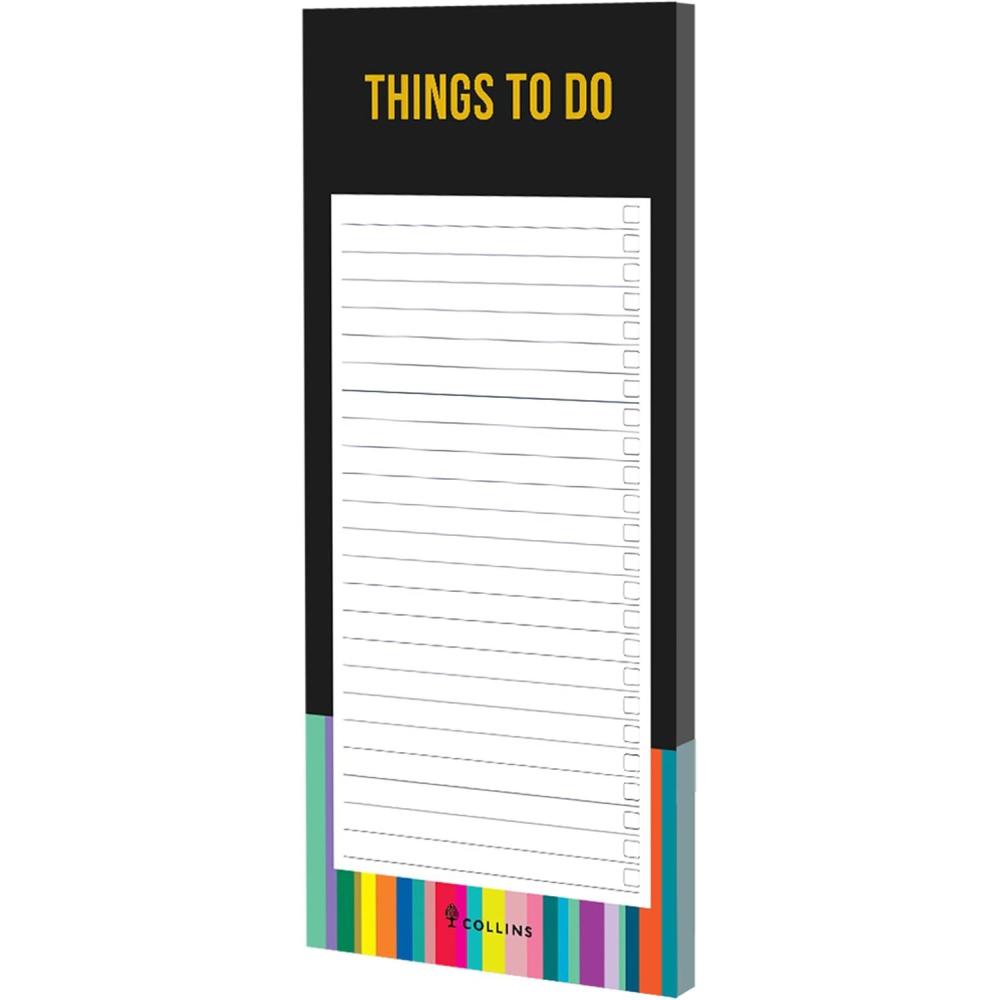 image:imageCollins Edge Rainbow Magnetic Notepad To Do List Slim Magnetic To Do List for Fridge Grocery List Notepad and Daily Planner Pad Cute Notepads for Women and Men