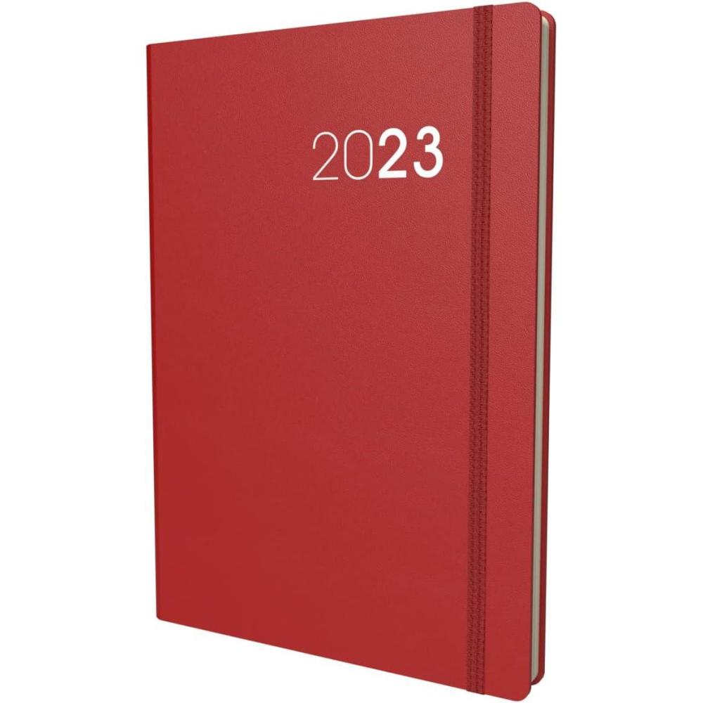 image:imageCollins Legacy A5 Day To Page 2023 Diary Red CL511523 Complete Planner Agenda and Journal with Soft Touch Cover