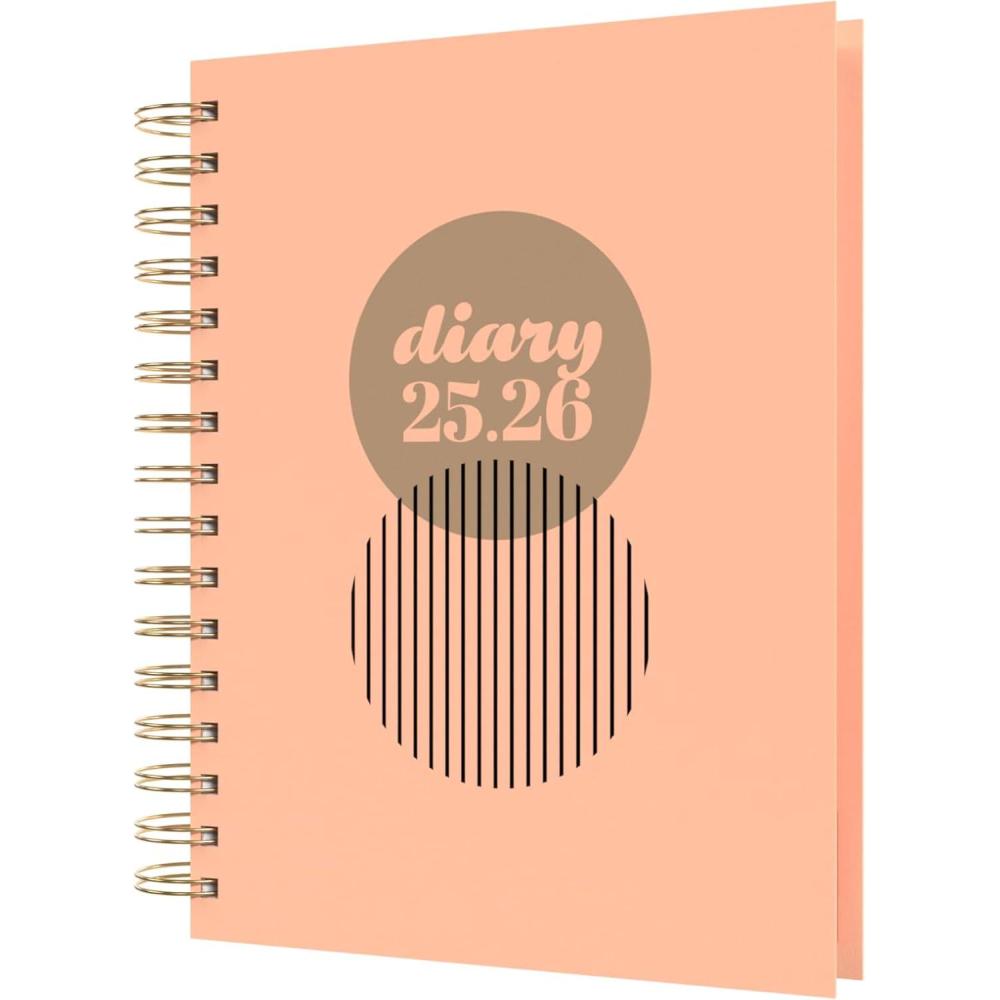 image:imageCollins Scandi 14 Month Planner July 2025August 2026 DaytoPage Diary A5 Hard Cover PeachPink