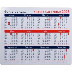 image:imageCollins  Colplan  A4 Yearly Calendar Planner 2026 CDS126