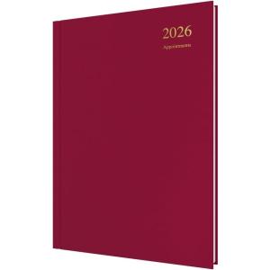 image:imageCollins  Essential  2026 12 Month Calendar Year Planner DayToPage with 12 Hourly Appointments Diary A4 Hard Cover  Maroon ESSA41A7826