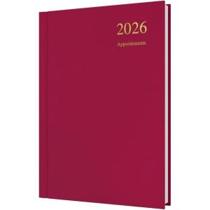 image:imageCollins  Essential  2026 12 Month Calendar Year Planner DayToPage with 12 Hourly Appointments Diary A5 Hard Cover  Maroon ESSA51A7826