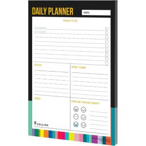 image:imageCollins Edge Rainbow Daily Planner Pad  Desk Pad Daily Calendar 2023 Page A Day Layout Cute Undated Planner with 60 sheets A5 Size