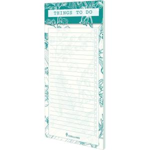 image:imageCollins Tara Magnetic Notepad To Do List  Slim Magnetic To Do List for Fridge Grocery List Notepad and Daily Planner Pad  Cute Notepads for Women and Men WhiteGreen